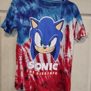 Sonic the Hedgehog Boys Size L Tie-Dye T-Shirt